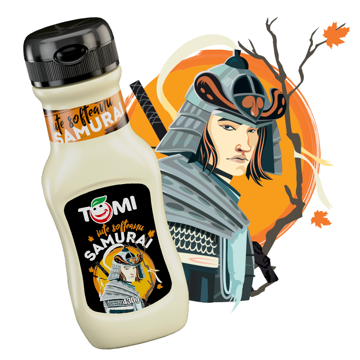 Samurai-Flacon-cu-ilustratie